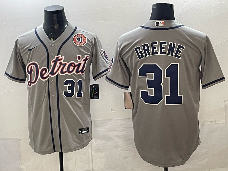 Men Detroit Tigers #31 Greene grey Game Nike MLB Jersey 2026002->->MLB Jersey